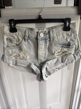 ONE X ONE TEASPOON Bandit Distressed Shorts